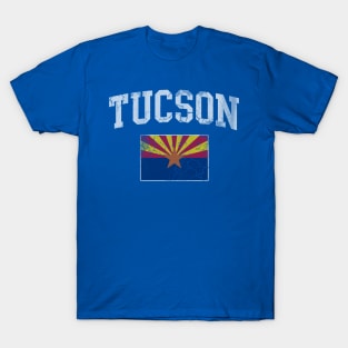 Vintage Tucson Arizona Flag Home Love Vacation T-Shirt